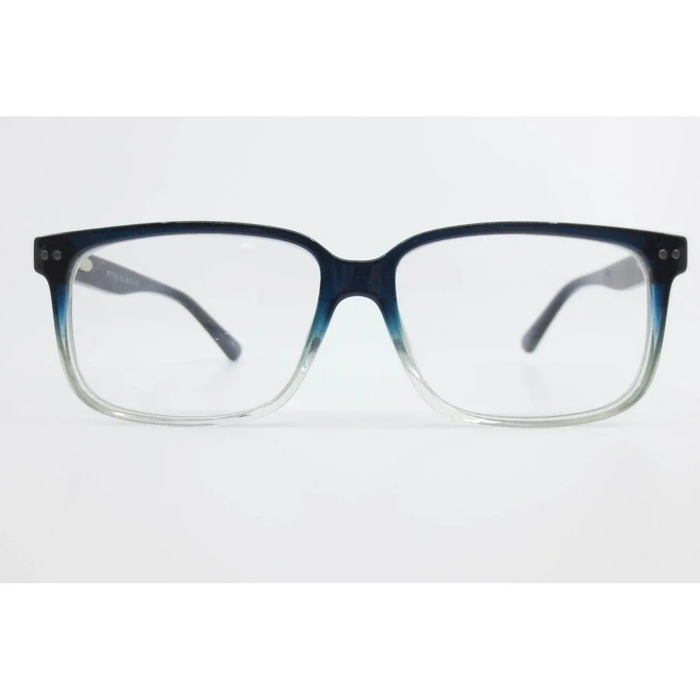 Blue Clear Gradient Rectangular Eyeglasses Frames KP7003 BL 48-12-125 Demo